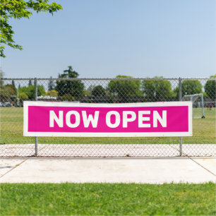Hot Pink Now Open Banner