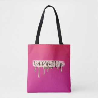 Hot pink ombré tote bag