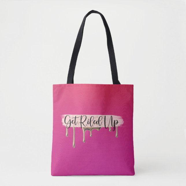 Hot pink ombré tote bag (Front)