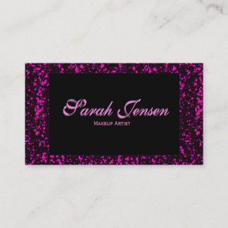 Hot Pink on Black Business Card