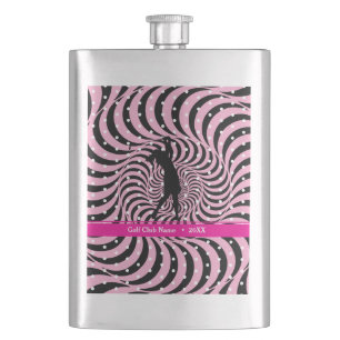Hot Pink Opti-Dot "Birdie Juice" Bottle Flask