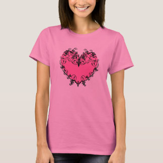 Hot Pink Ornate Heart - Shirt