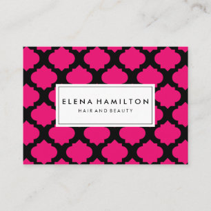 Hot Pink Ornate Pattern Business Card