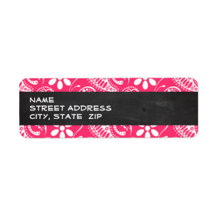 Hot Pink Paisley; Vintage Chalkboard