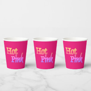 Hot Pink paper cups
