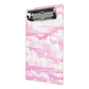 Hot Pink Pastel Clouds Mini Clipboard