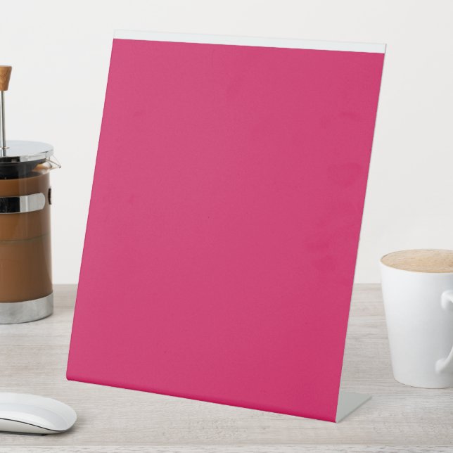 Hot Pink Personalised Pedestal Sign (In SItu)