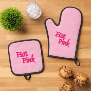 Hot Pink pink oven mitts pot holder sets Oven Mitt & Pot Holder Set