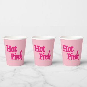 Hot Pink pink paper cups