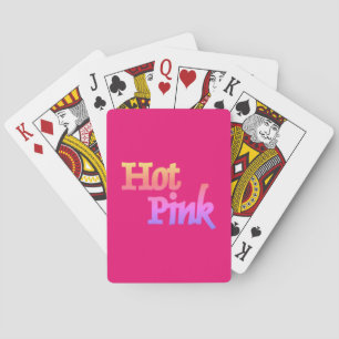 Hot Pink Poker playing cards