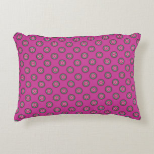 Hot Pink Polka Dot Pattern Decorative Cushion