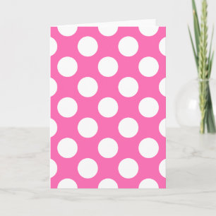 Hot Pink Polka Dots Card
