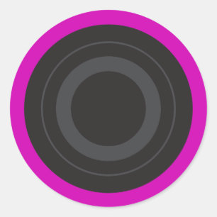 Hot Pink Pop Art Roller Derby Wheel Classic Round Sticker
