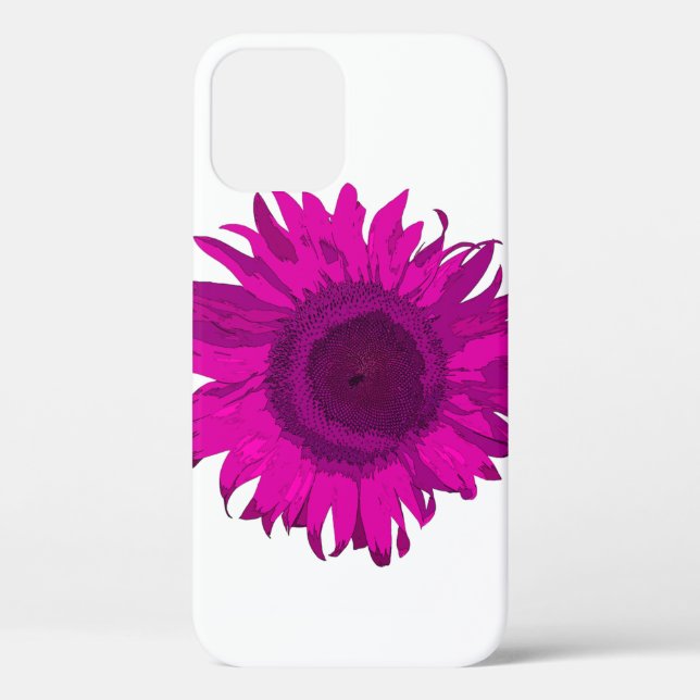 Hot Pink Pop Art Sunflower Case-Mate iPhone Case (Back)