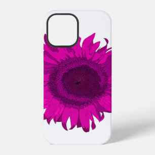 Hot Pink Pop Art Sunflower iPhone 12 Case