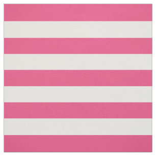 Hot Pink Preppy Stripes Fabric