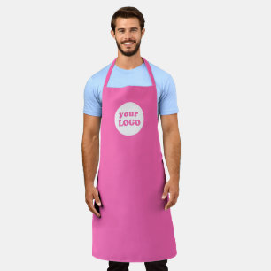 Hot Pink Professional Custom Business Logo  Apron