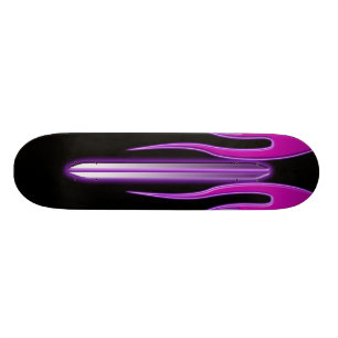 Hot Pink Purple Flame FutureRetro Deck Skateboard