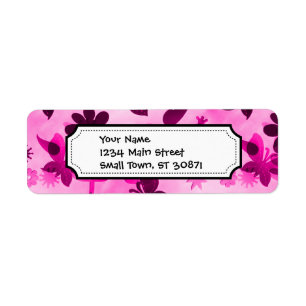 Hot Pink Purple Flowers Birds Butterflies Floral