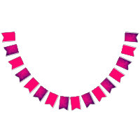 Hot Pink Purple Mix Bunting Banner – Customisable