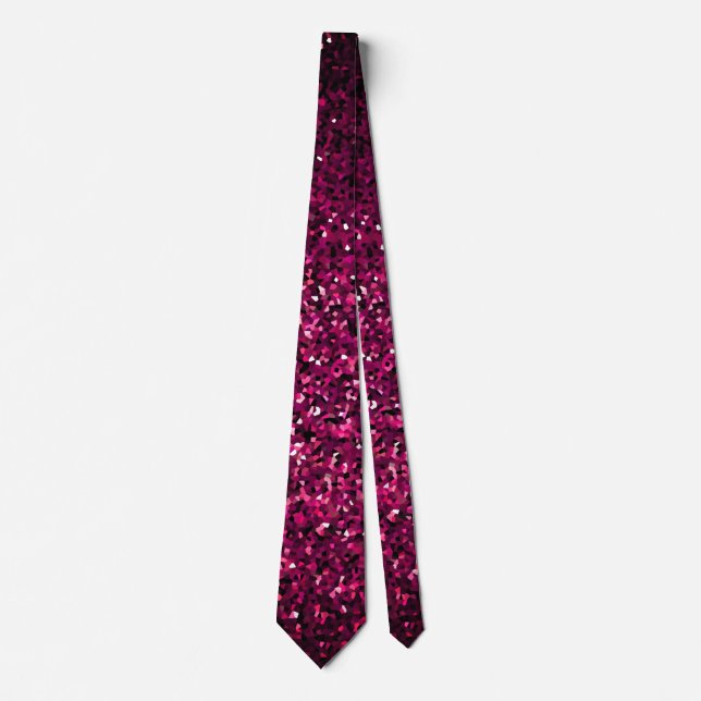 Hot Pink Purple Sparkle Abstract Glitter Cool Gift Tie (Front)