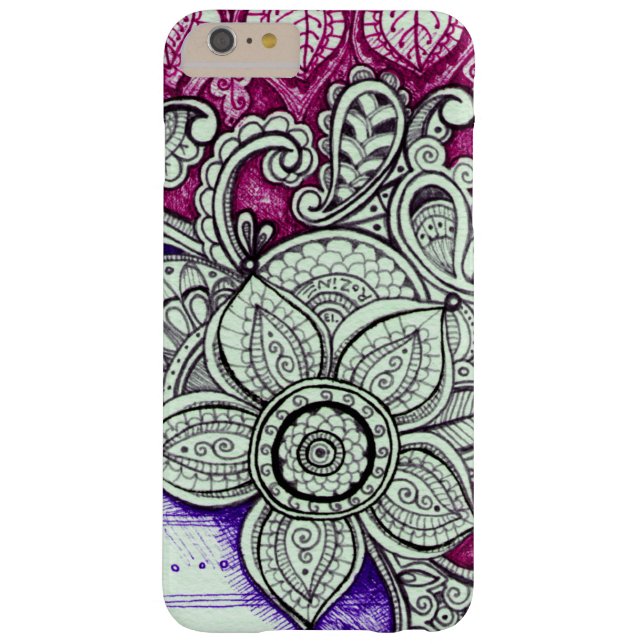 Hot Pink Purple White Floral Ethnic Exotic Mandala Case-Mate iPhone Case (Back)