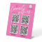 Hot pink QR code social media modern networking 