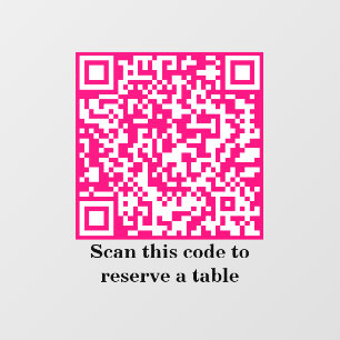 Hot Pink QR Code   Table Reservation  