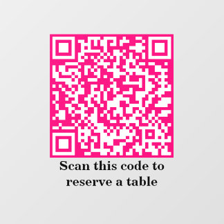 Hot Pink QR Code | Table Reservation |