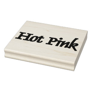 Hot Pink rectangle large rubber stamp