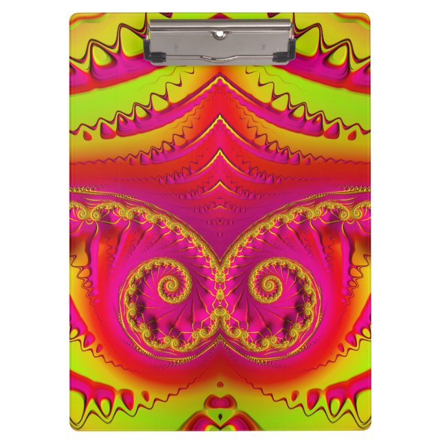 HOT! ~ Pink Red and Yellow design original ~ Clipboard (Front)