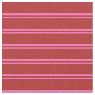 Hot Pink & Red Coloured Lines Fabric