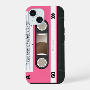 Hot Pink Retro Cassette Tape Personalised Case