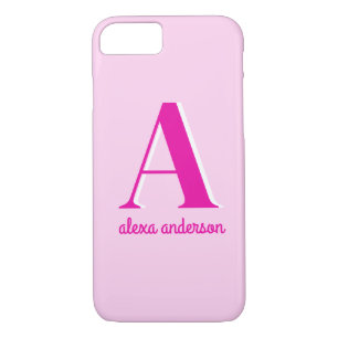Hot Pink Retro Dolly Monogram Case-Mate iPhone Case