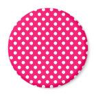 Hot Pink Retro Polka Dots Pattern Magnet