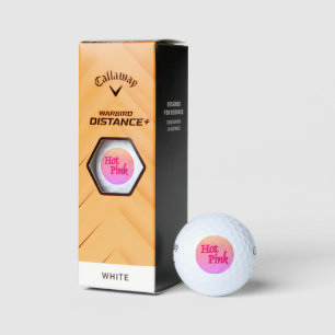 Hot Pink reverse Callaway Warbird golf balls 3 pk