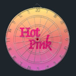 Hot Pink reverse dartboard<br><div class="desc">Hot Pink dartboards are for darts players who play with a passion. Hot Pink is taken from the Outta Control series and is Steamy Raimon original art and calligraphy.</div>