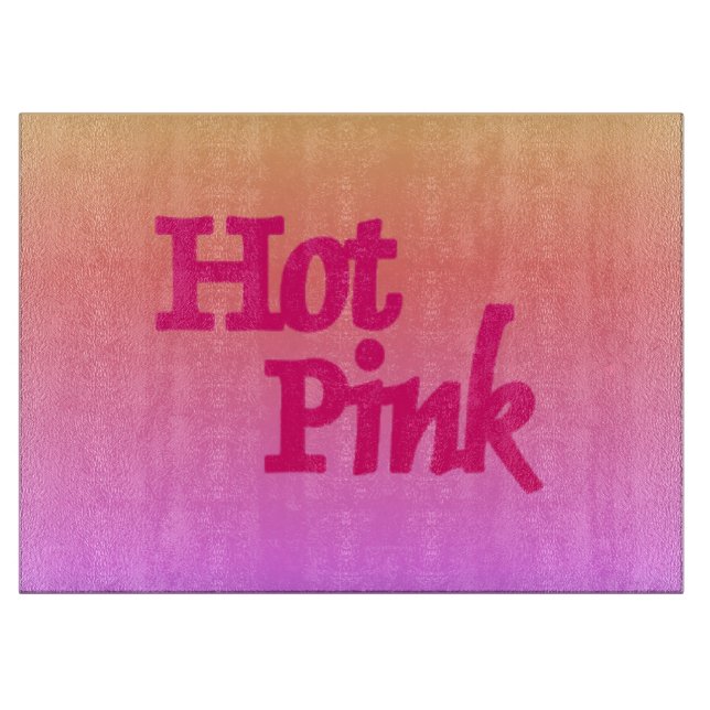 Hot Pink reverse glass cutting board (Front)