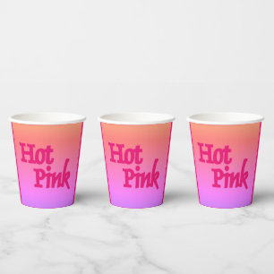 Hot Pink reverse paper cups