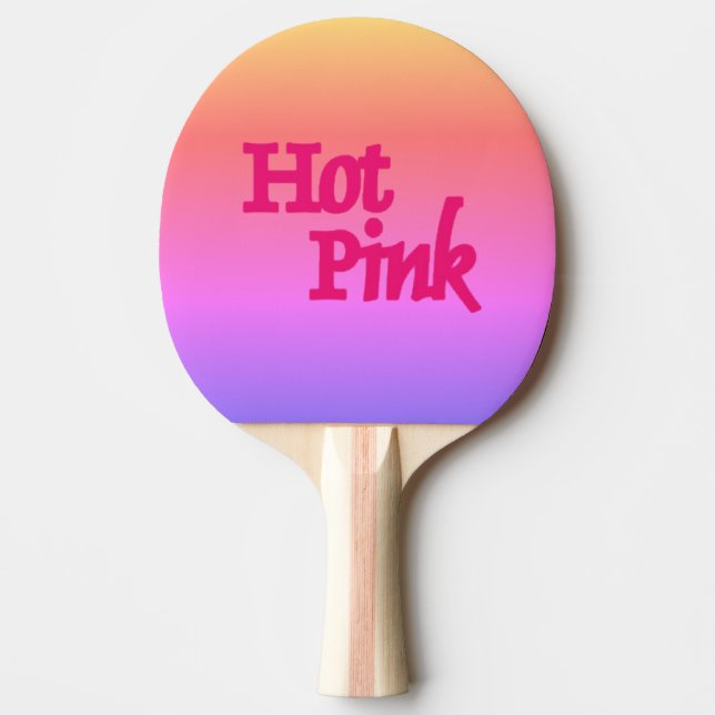 Hot Pink reverse ping pong paddle (Front)