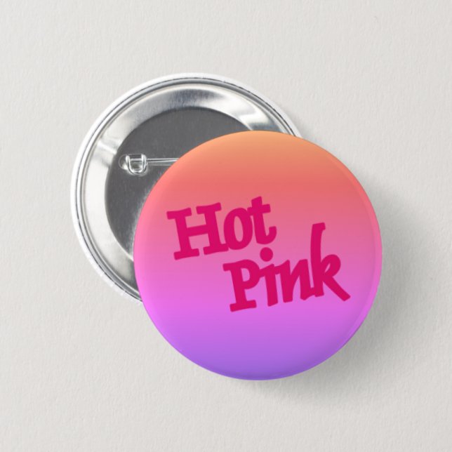 Hot Pink reverse round button (Front & Back)