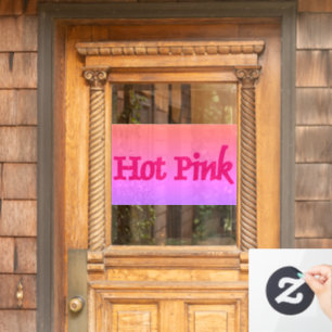Hot Pink reverse window cling