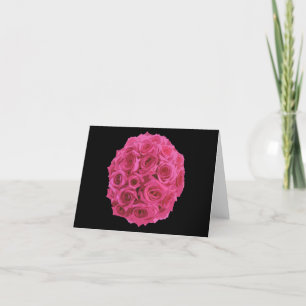 Hot Pink Rose Bouquet Notecard