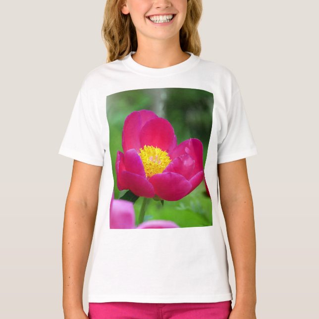 Hot Pink Rose T-Shirt (Front)
