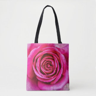 Hot Pink Rose Tote Bag