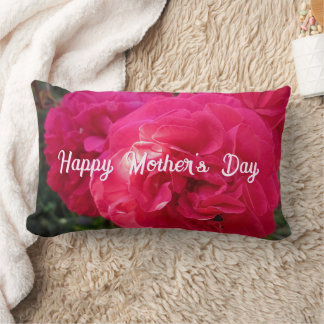 Hot Pink Roses - Personalized Mother's Day Lumbar Cushion
