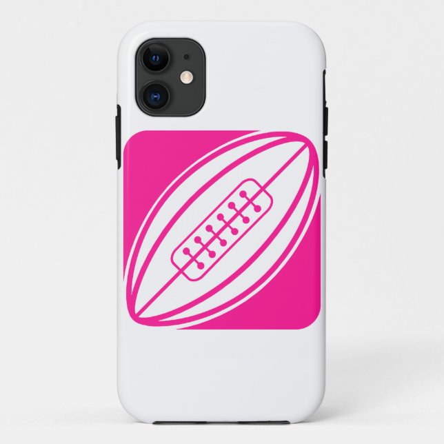 Hot Pink Rugby Case-Mate iPhone Case (Back)