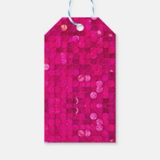 Hot Pink Sequin Gift Tags