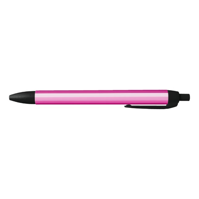 Hot pink shadow stripes black ink pen (Bottom)