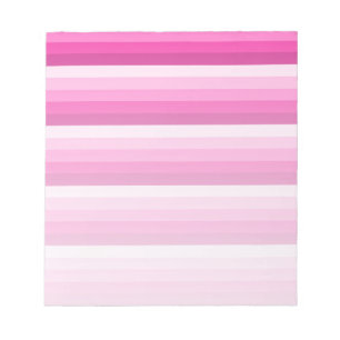 Hot pink shadow stripes notepad